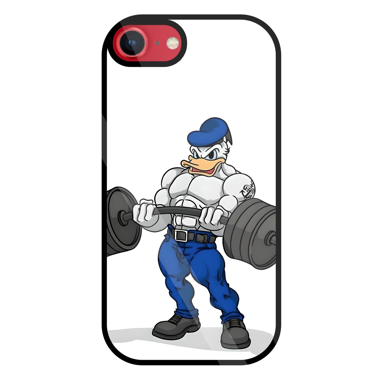 Donald Duck With Gym Glass Case For Apple iPhone 8