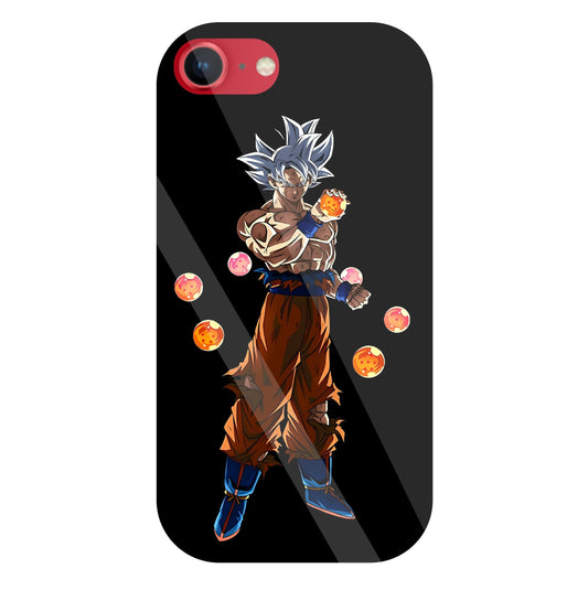 Goku With Dragon Balls Glass Case For Apple iPhone 8