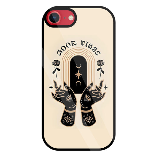 Good Vibes Hands Glass Case For Apple iPhone 8