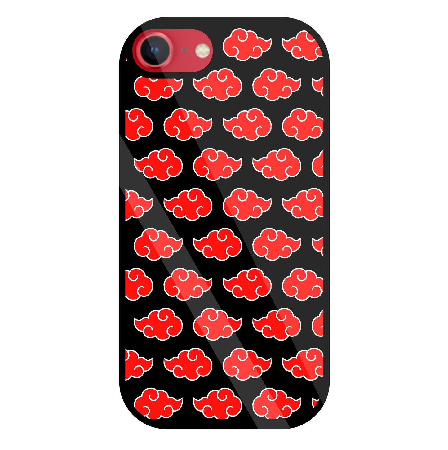 Japanese Clouds Seamless Pattern Glass Case For Apple iPhone 8