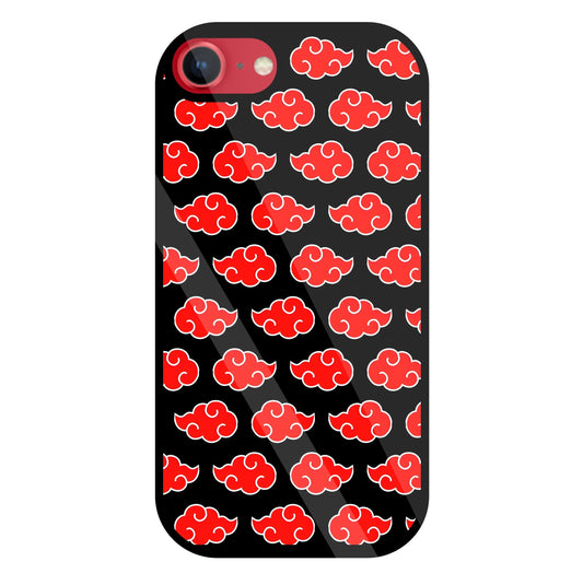 Japanese Clouds Seamless Pattern Glass Case For Apple iPhone 8