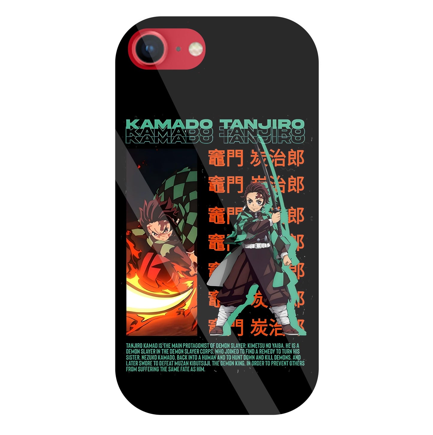 Kamado Tanjiro Glass Case For Apple iPhone 8