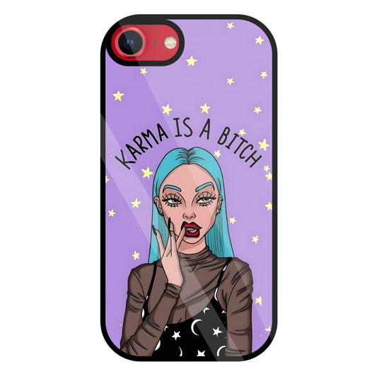 Karma is a Bitch Levender Glass Case For Apple iPhone 8