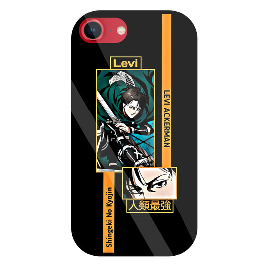 Levi Anime Glass Case For Apple iPhone 8