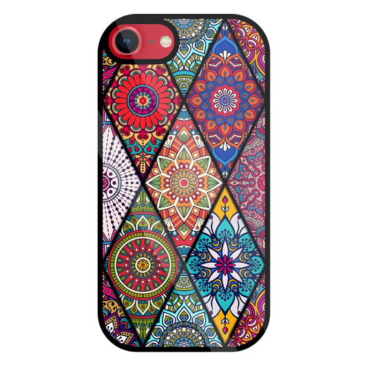 Mandala Patterns Colourful Glass Case For Apple iPhone 8