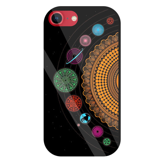 Mandala Patterns Universe Glass Case For Apple iPhone 8