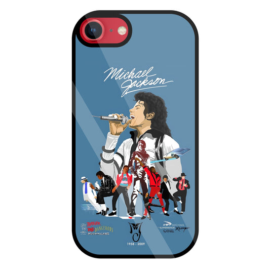 Michael Jackson Mashup Glass Case For Apple iPhone 8
