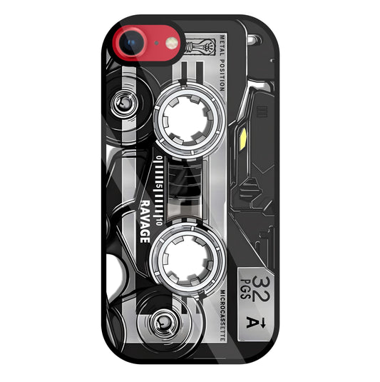 Microcassette Glass Case For Apple iPhone 8