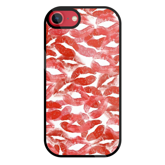 Multi Lips Kisses Glass Case For Apple iPhone 8