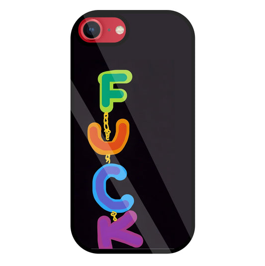 Multicolor Fuck Glass Case For Apple iPhone 8