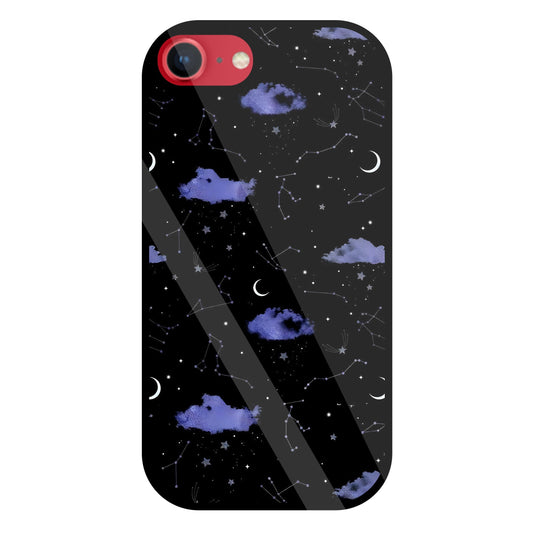 Night Sky Constellations and Stars Glass Case For Apple iPhone 8