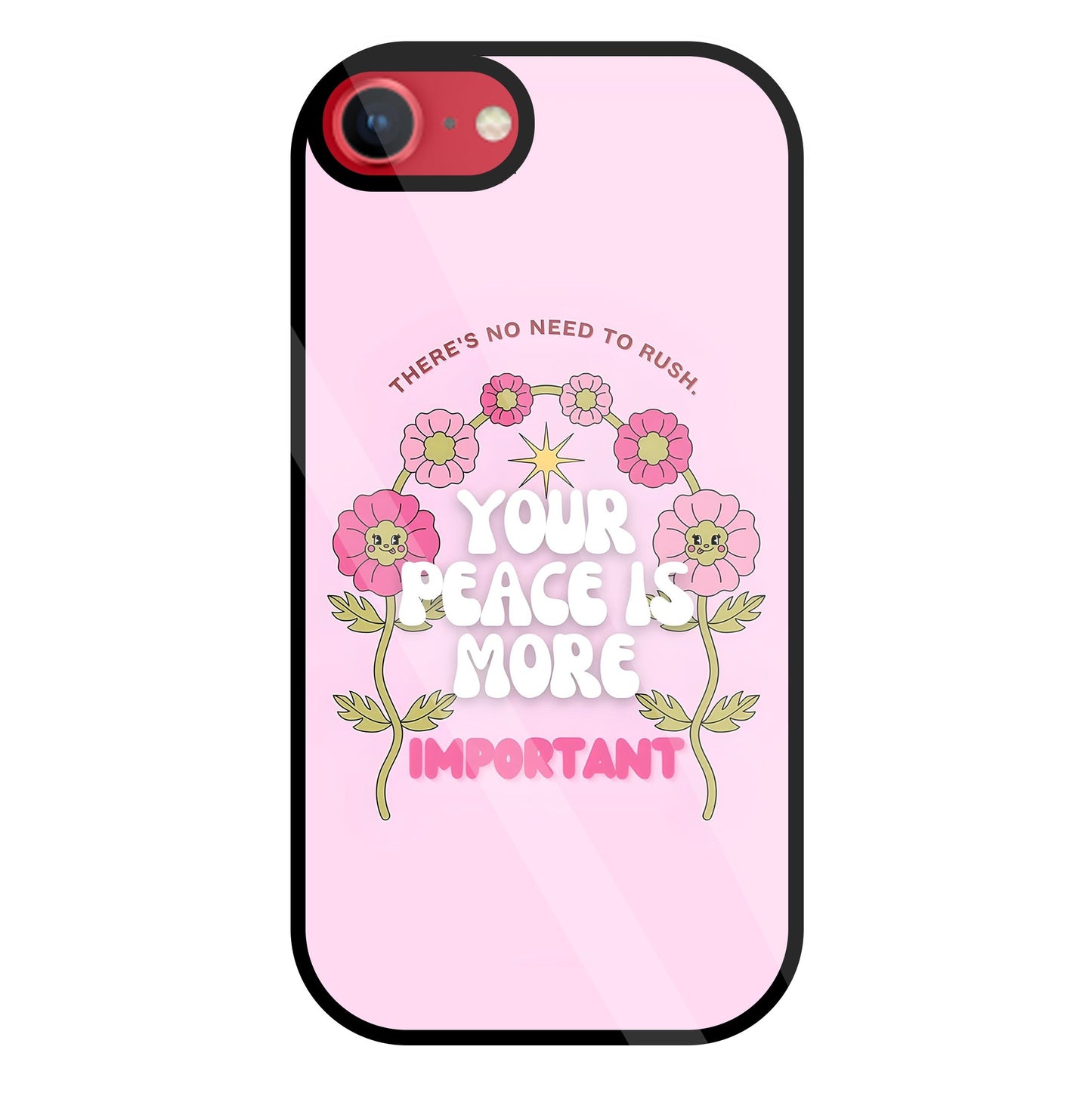 Peace Is More Important Glass Case For Apple iPhone 8