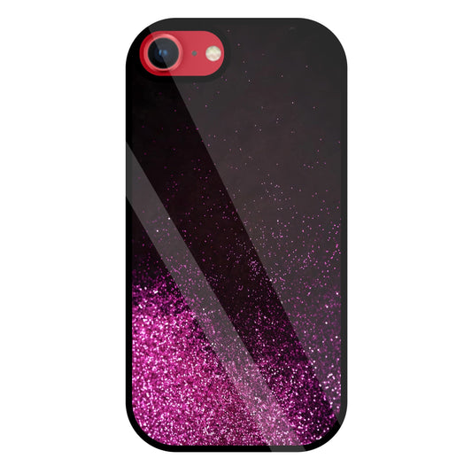 Pink Glitters Glass Case For Apple iPhone 8