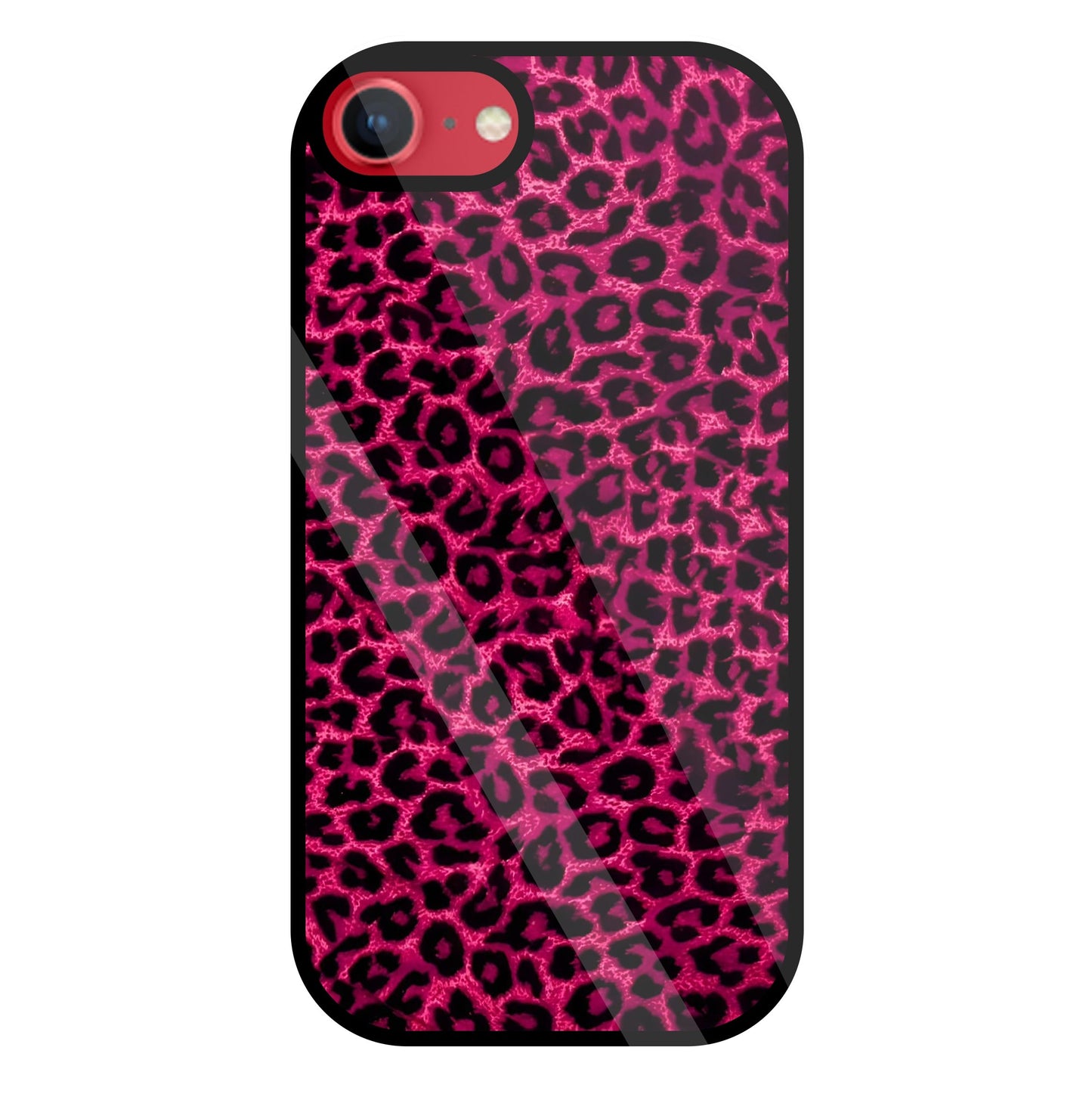 Pink Leopard Glass Case For Apple iPhone 8