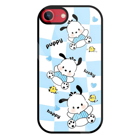 Pochacco Puppy Blue Glass Case For Apple iPhone 8