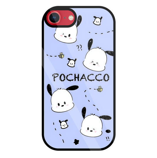 Pochacco Puppy Levender Glass Case For Apple iPhone 8