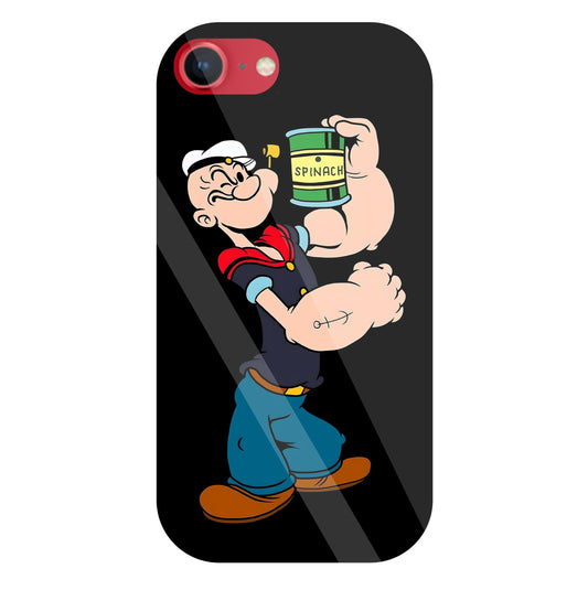 Popeye Spinach Glass Case For Apple iPhone 8
