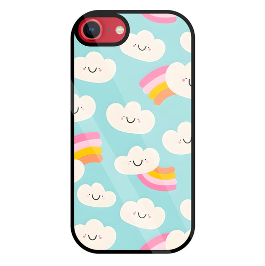 Smiley Clouds Glass Case For Apple iPhone 8