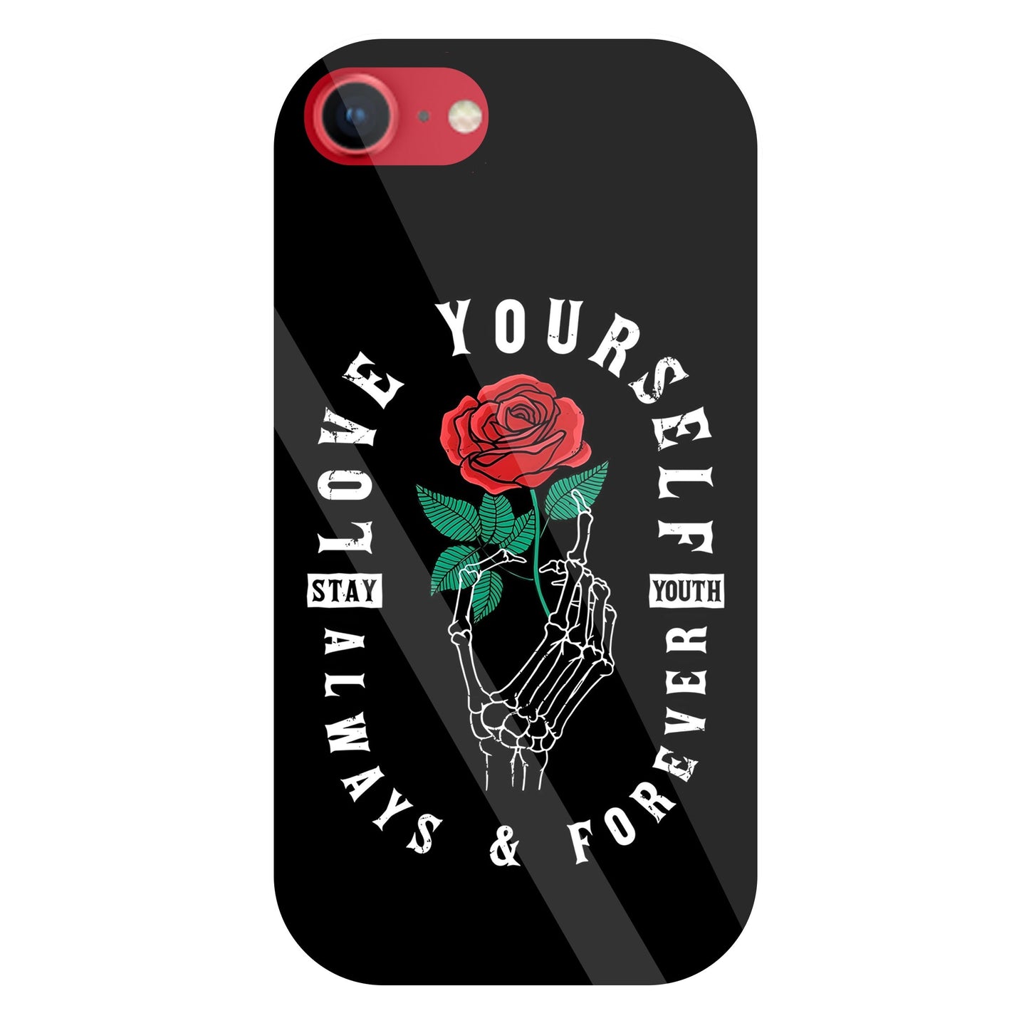 Stay Youth Love Glass Case For Apple iPhone 8
