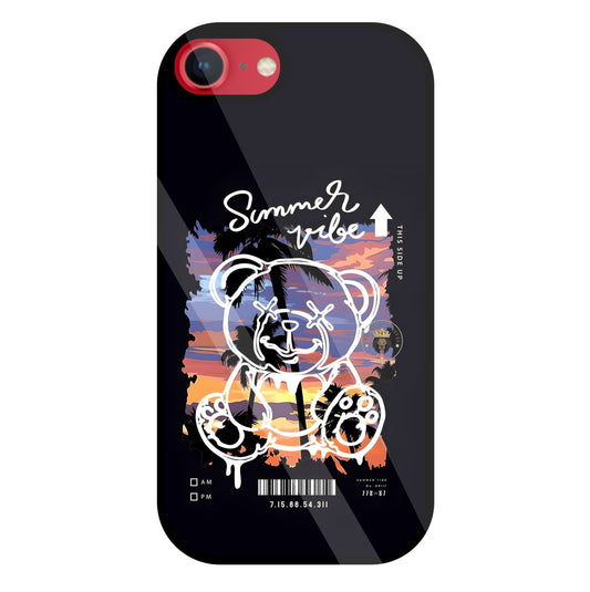 Summer Vibe Bear Glass Case For Apple iPhone 8