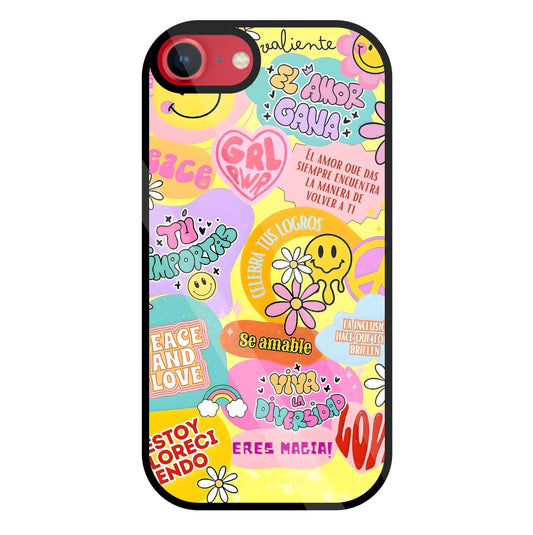 Sunflower Vibes Glass Case For Apple iPhone 8