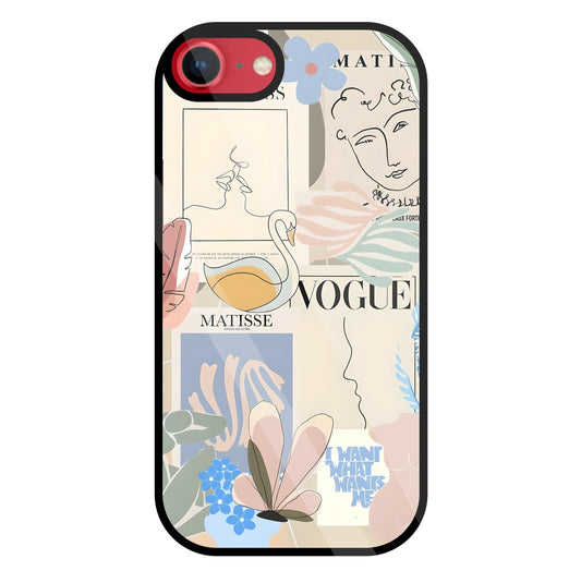 The Kiss Art Glass Case For Apple iPhone 8