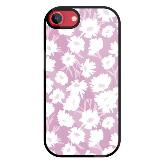White Sunflower Glass Case For Apple iPhone 8