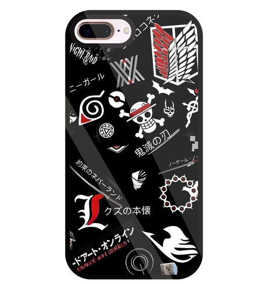 Anime Mashup  Glass Case For Apple iPhone 8 +