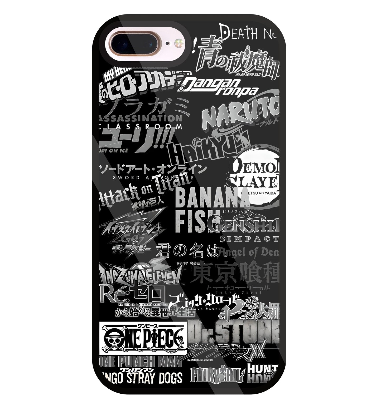 Anime Symbol Glass Case For Apple iPhone 8 +