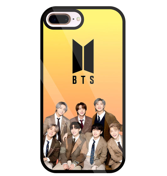 BTS Crew Glass Case For Apple iPhone 8 +