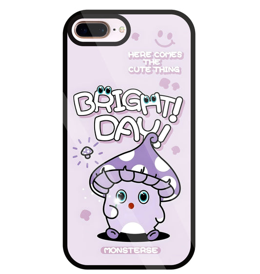 Bright Day Purple Monster Glass Case For Apple iPhone 8 +