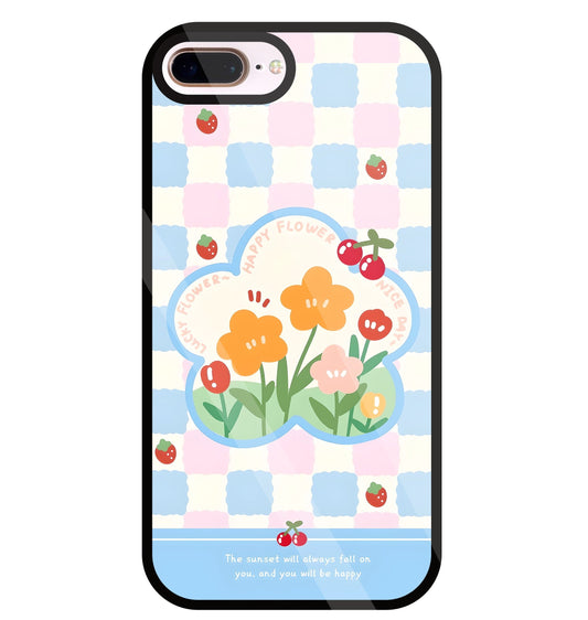 Cherry Blossom Glass Case For Apple iPhone 8 +