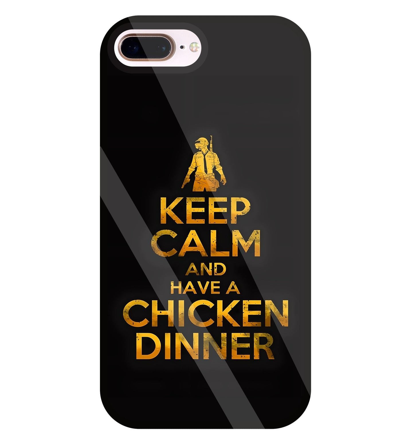 Chicken Dinner Glass Case For Apple iPhone 8 +