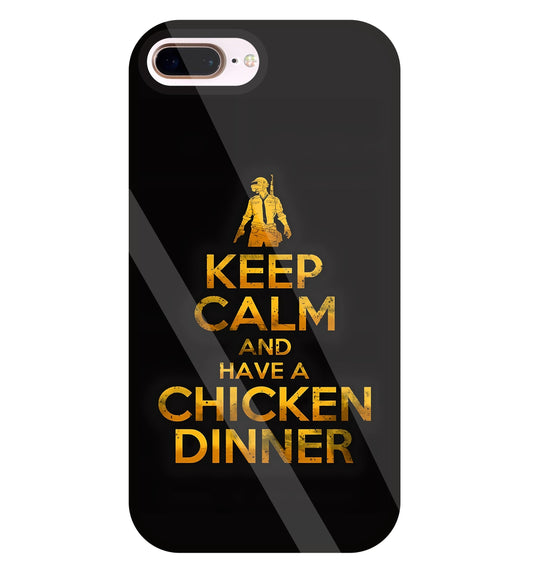 Chicken Dinner Glass Case For Apple iPhone 8 +