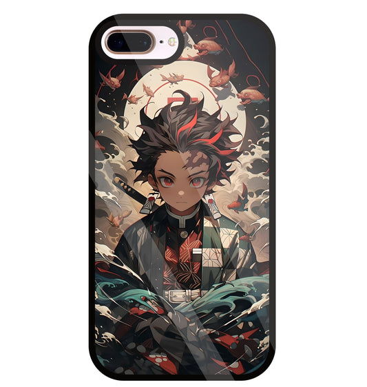 Demon Slayer Glass Case For Apple iPhone 8 +
