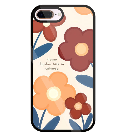 Flower Random Luck Glass Case For Apple iPhone 8 +
