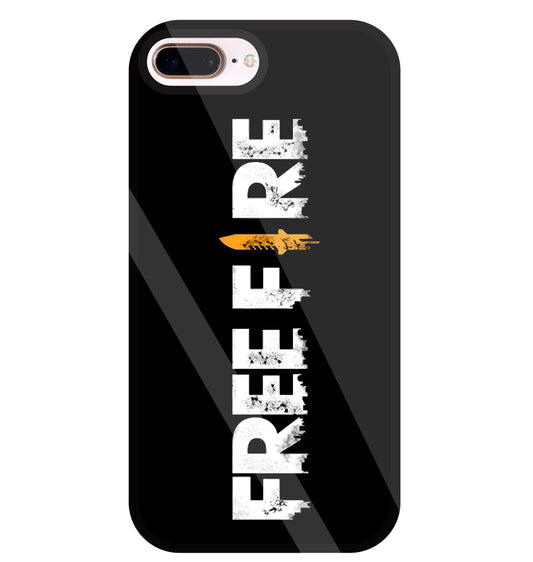 Free Fire Glass Case For Apple iPhone 8 +