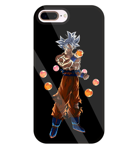 Goku With Dragon Balls Glass Case For Apple iPhone 8 +