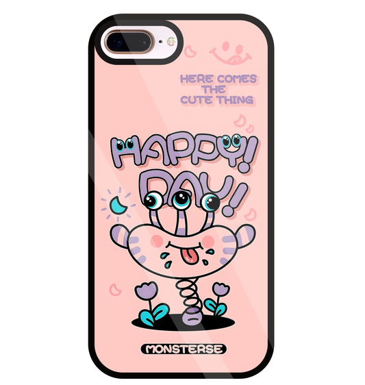 Happy Day Monsterse Pink Glass Case For Apple iPhone 8 +