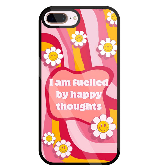 Happy Thoughts Glass Case For Apple iPhone 8 +