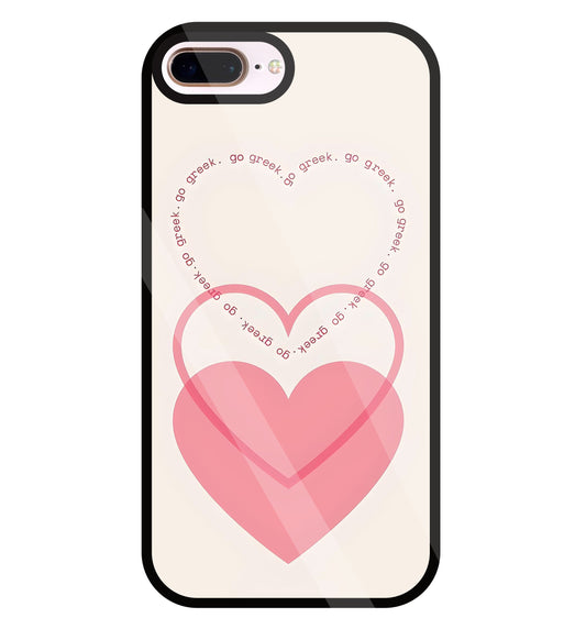 Heart Glass Case For Apple iPhone 8 +