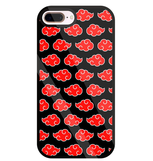 Japanese Clouds Seamless Pattern Glass Case For Apple iPhone 8 +