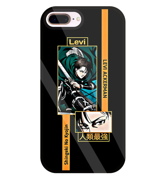 Levi Anime Glass Case For Apple iPhone 8 +