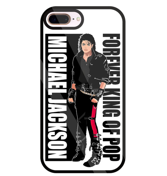 Michael Jackson King Of Pop Glass Case For Apple iPhone 8 +