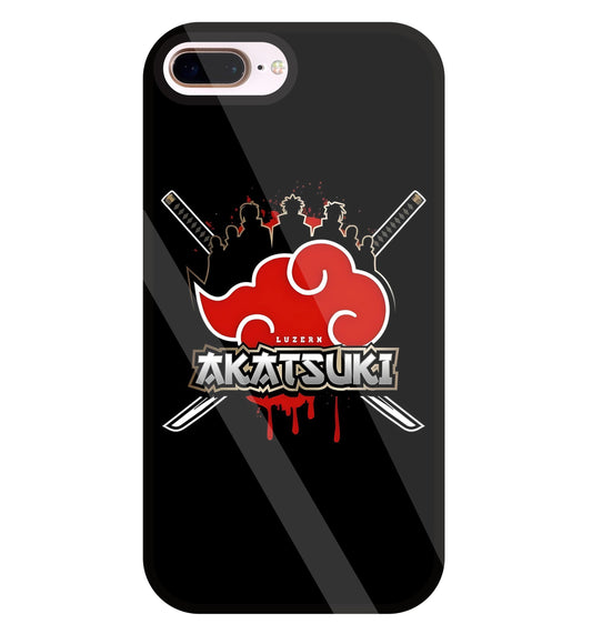 Naruto - Akatsuki Glass Case For Apple iPhone 8 +