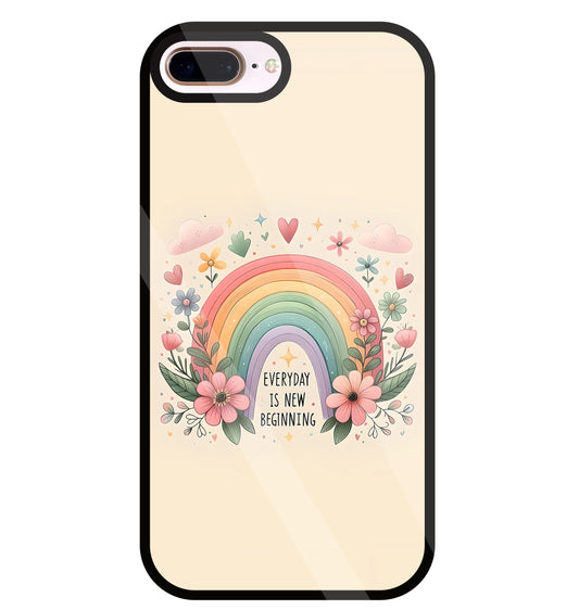 New Beginning Glass Case For Apple iPhone 8 +