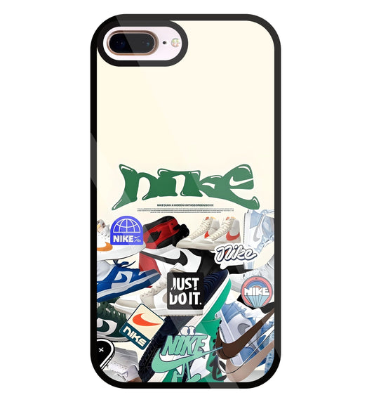 Nike Shoes Glass Case For Apple iPhone 8 +