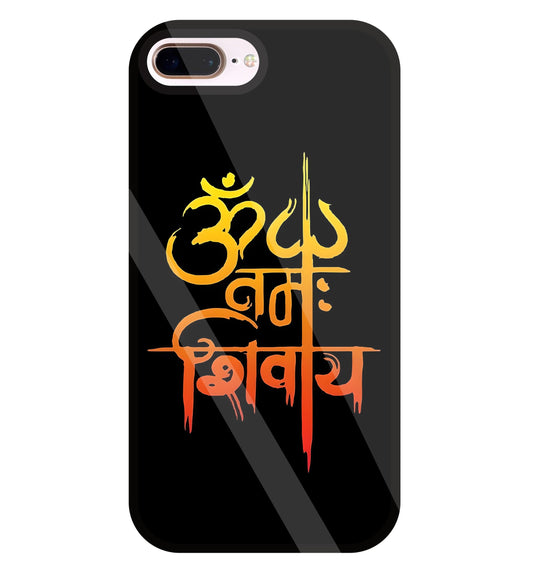 Om Namah Shivaye Glass Case For Apple iPhone 8 +