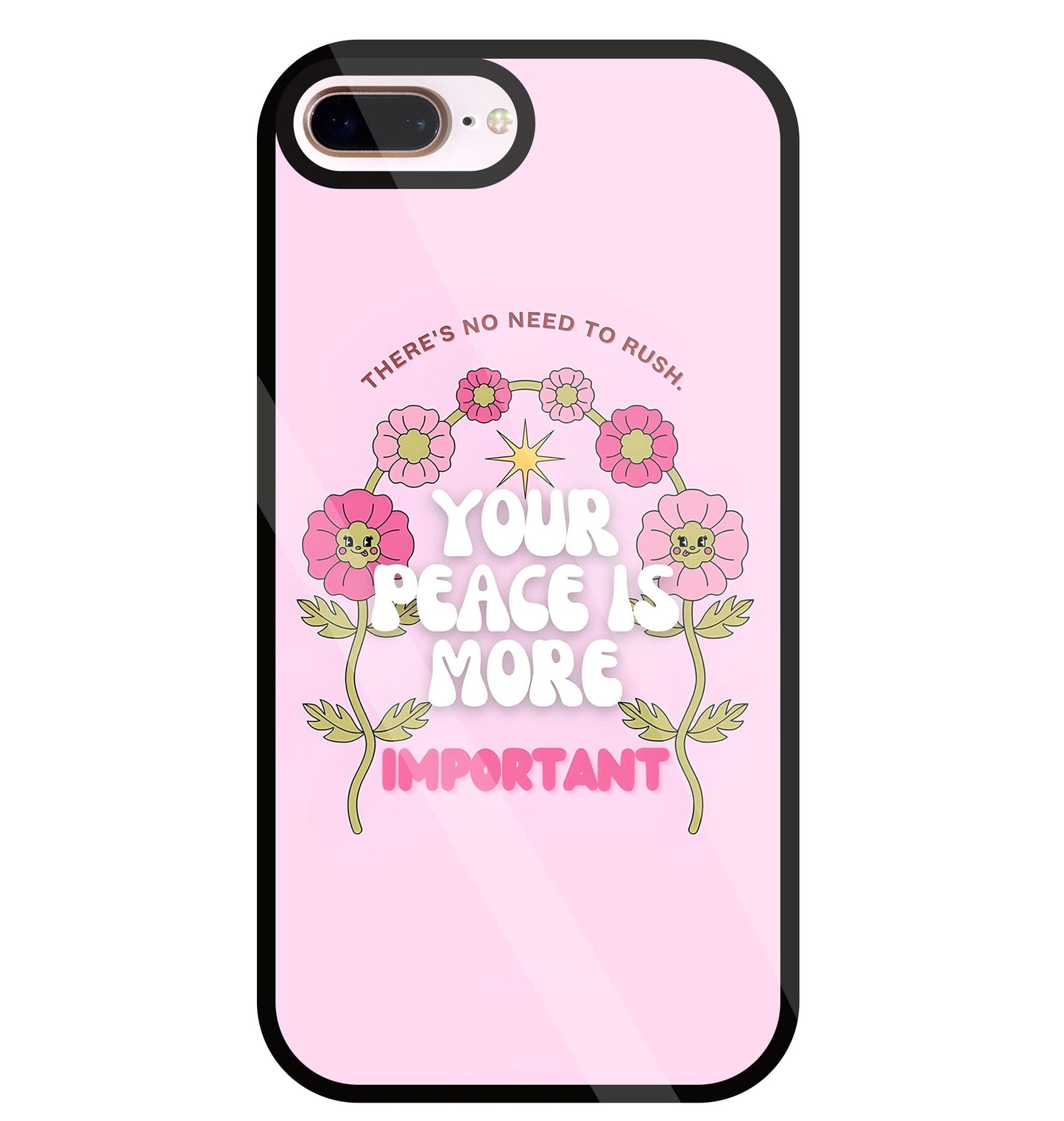 Peace Is More Important Glass Case For Apple iPhone 8 +