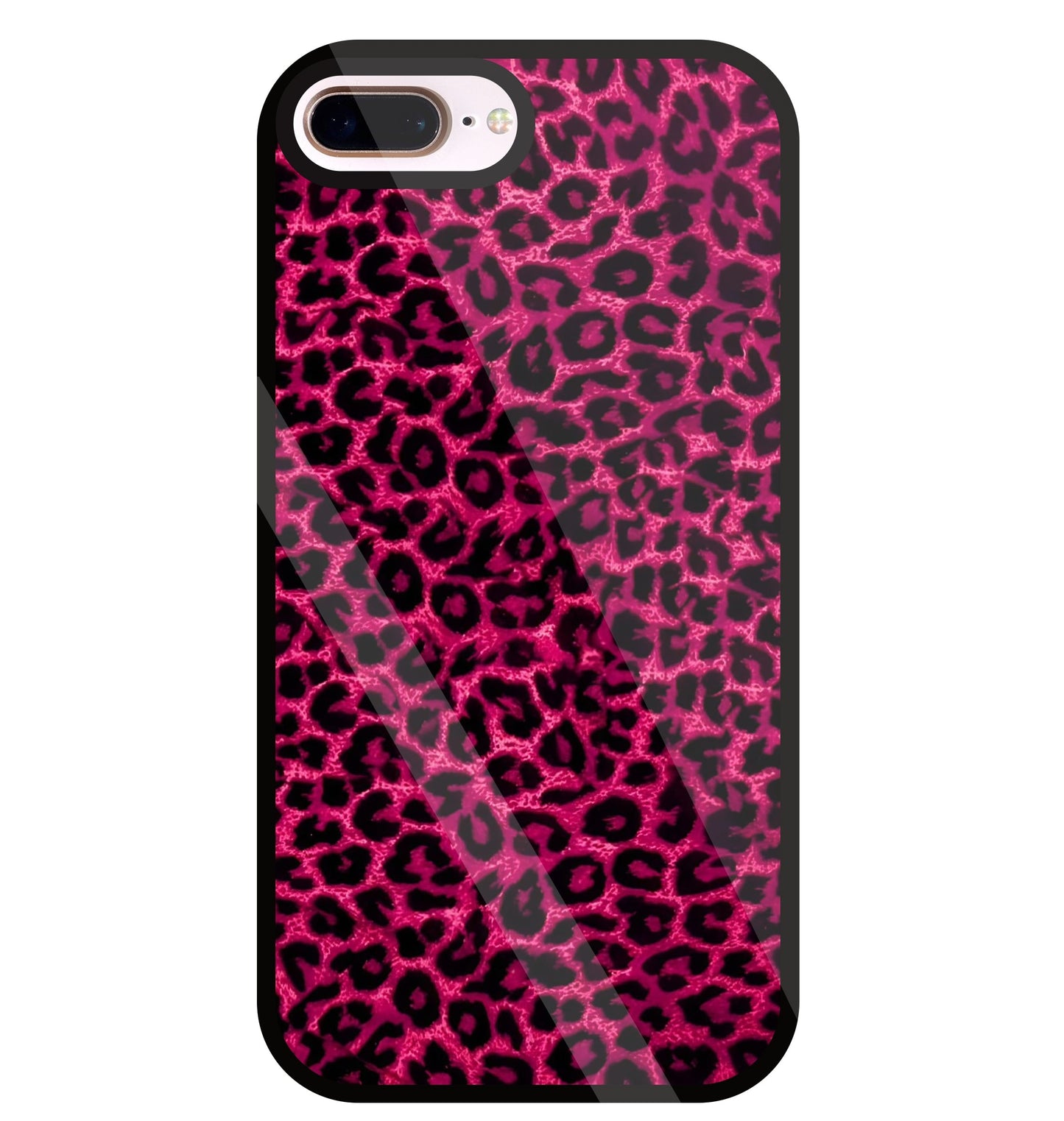 Pink Leopard Glass Case For Apple iPhone 8 +